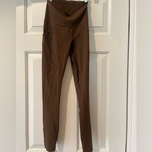 Brown High-Waisted Leggings